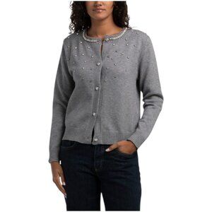 NANCY YANG Rhinestone Cardigan